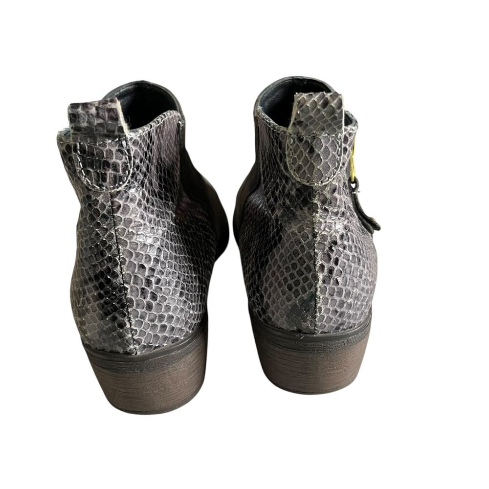 Eric Michael Ankle Boots 41 US 10 Gray Suede Snakeskin Side Zip Handmade Spain - Picture 4 of 12